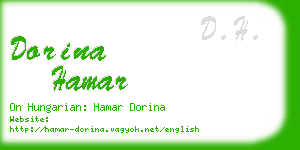 dorina hamar business card